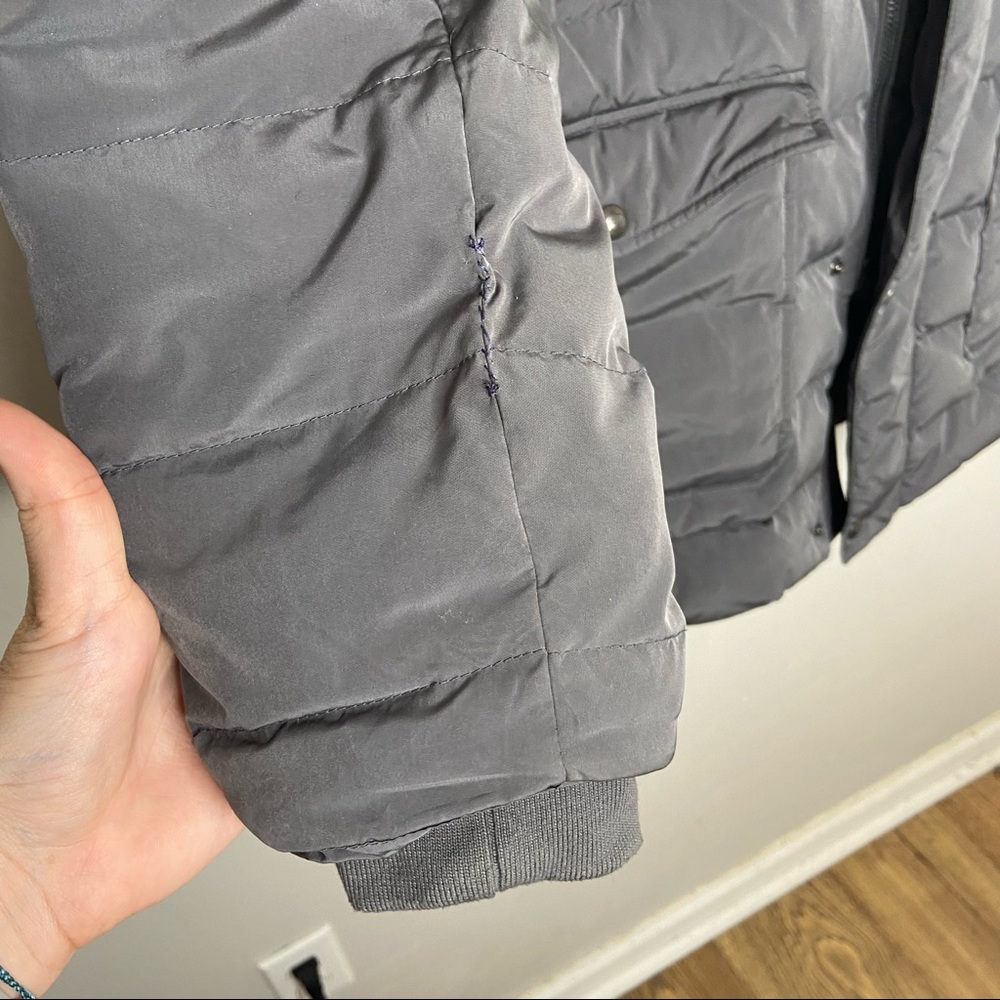 Massimo Dutti Gray Down Jacket Large - image 3